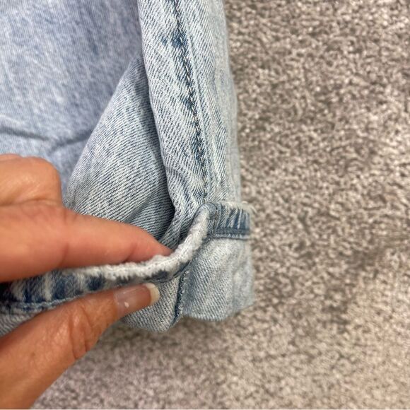 Hollister Jeans Womens 25 Short Blue Baggy Wide Leg High Rise Lightweight Cuffed - Picture 3 of 12